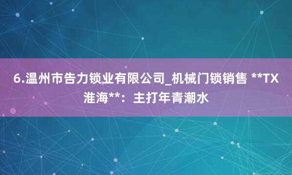 6.温州市告力锁业有限公司_机械门锁销售 **TX淮海**:主打年青潮水